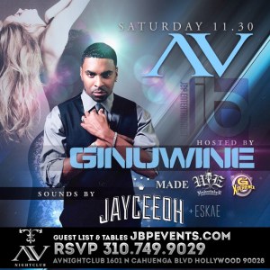 "Ginuwine Hosts AVnightclub flyer image"