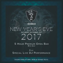 1 OAK LA New Years Tickets