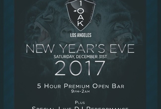 1 OAK LA New Years Tickets